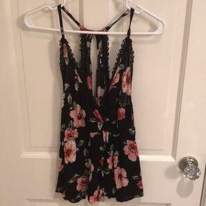pacsun kendall and kylie floral tank top
